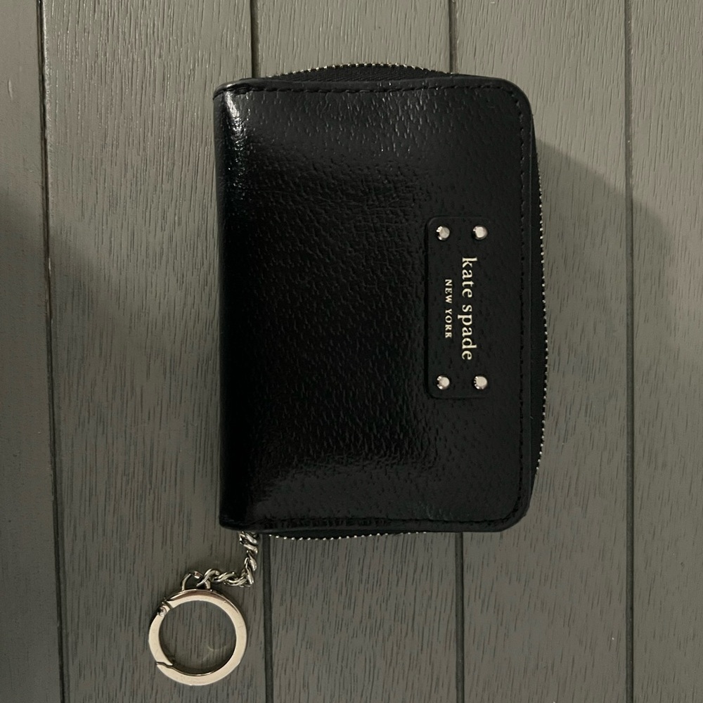 Kate Spade black keychain wallet